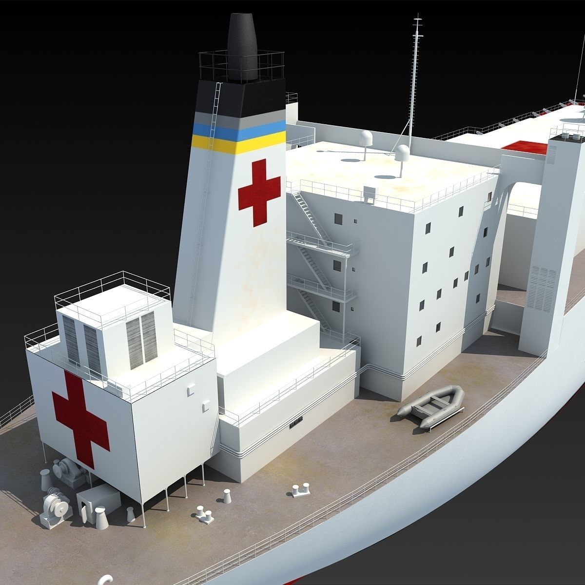 USNS Mercy Hospital Ship T-AH-19 3D model_19