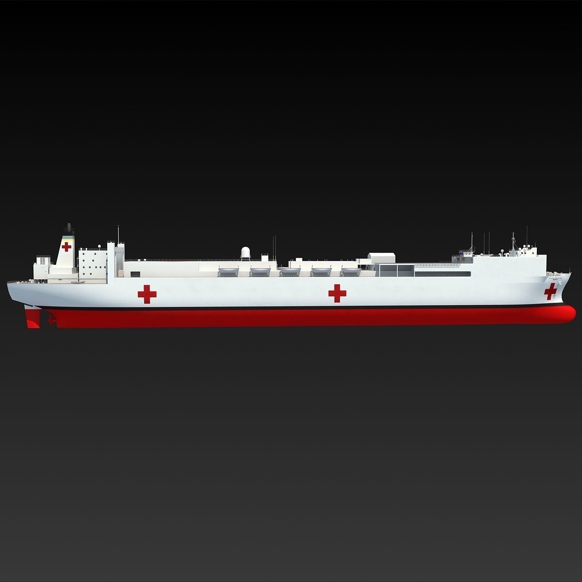 USNS Mercy Hospital Ship T-AH-19 3D model_2