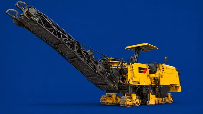 Cold Planer rigged animated 