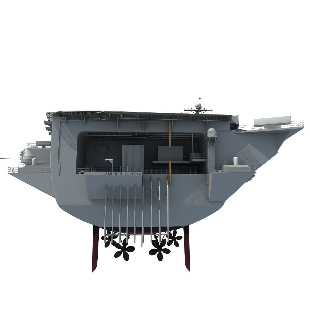 USS Abraham Lincoln Aircraft Carrier CVN-72 3D model_4