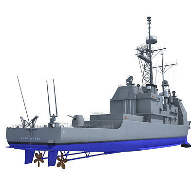 Set of 2 Navy ships 3D model_8