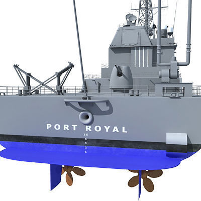 Set of 2 Navy ships 3D model_36