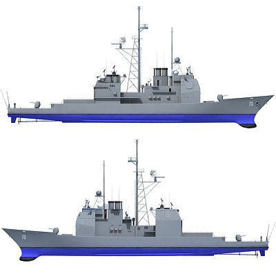 Set of 2 Navy ships 3D model_53