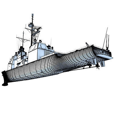 Set of 2 Navy ships 3D model_54