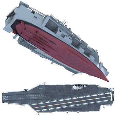 Set of 2 US Navy Ships  3D model_4