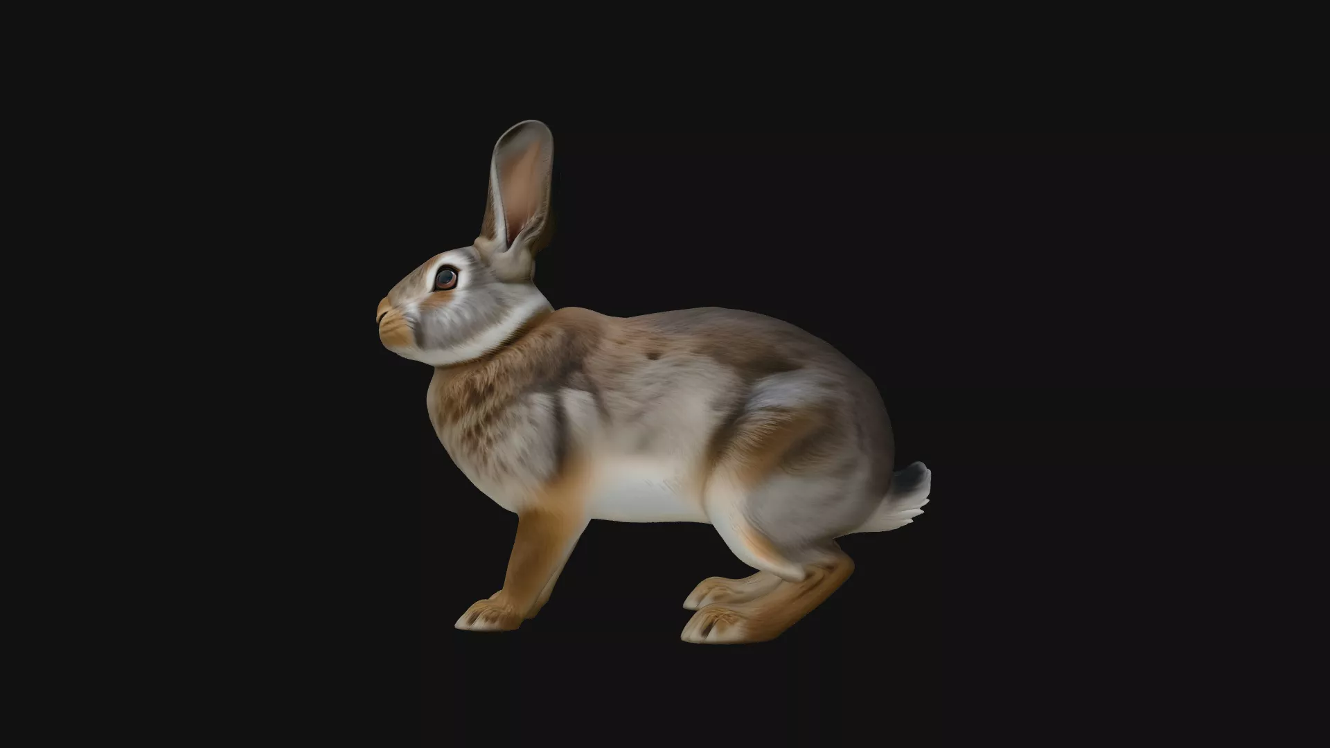 Brown Hare Statue Design 1 - 3D Print Model 3D print model