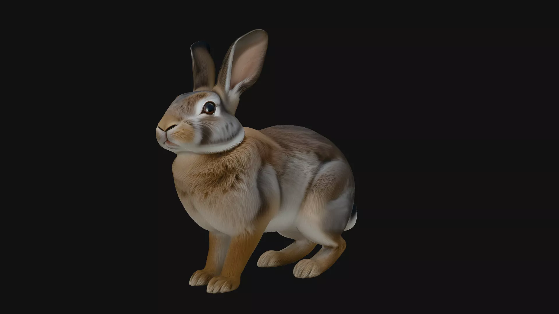 Brown Hare Statue Design 2 - 3D Print Model 3D print model