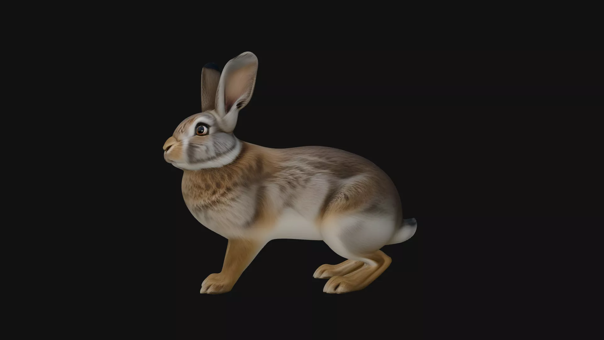 Brown Hare Statue Design 3 - 3D Print Model 3D print model