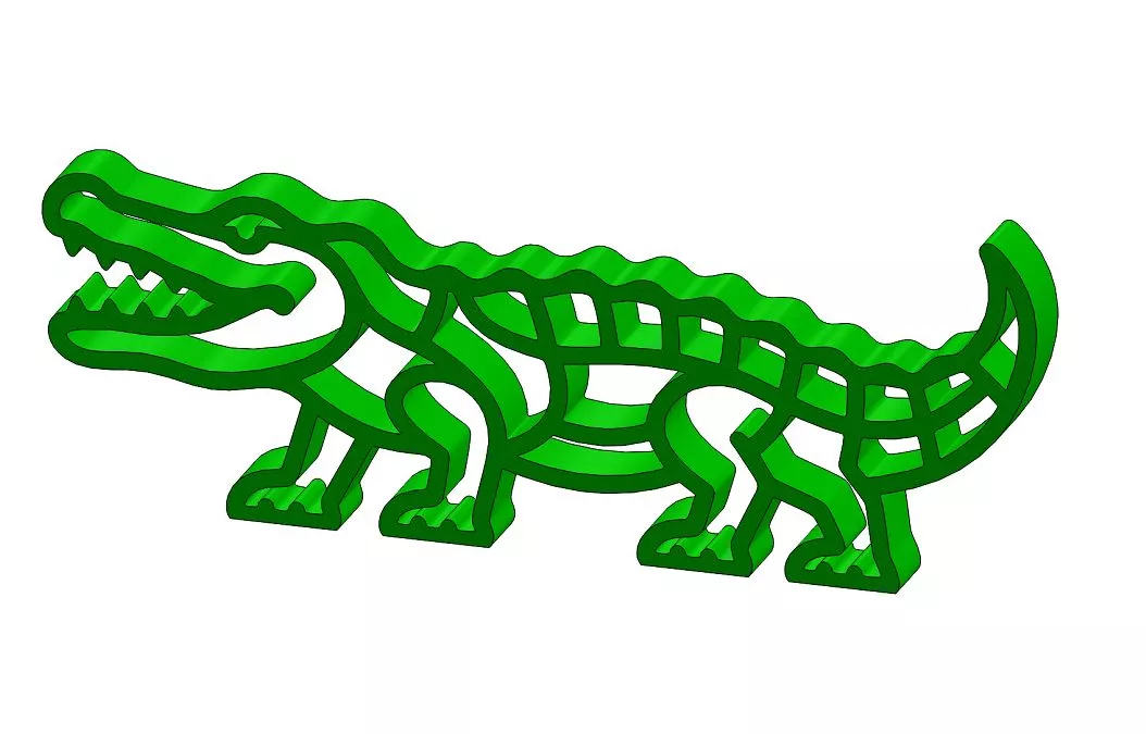 Crocodile-A014 3D print model