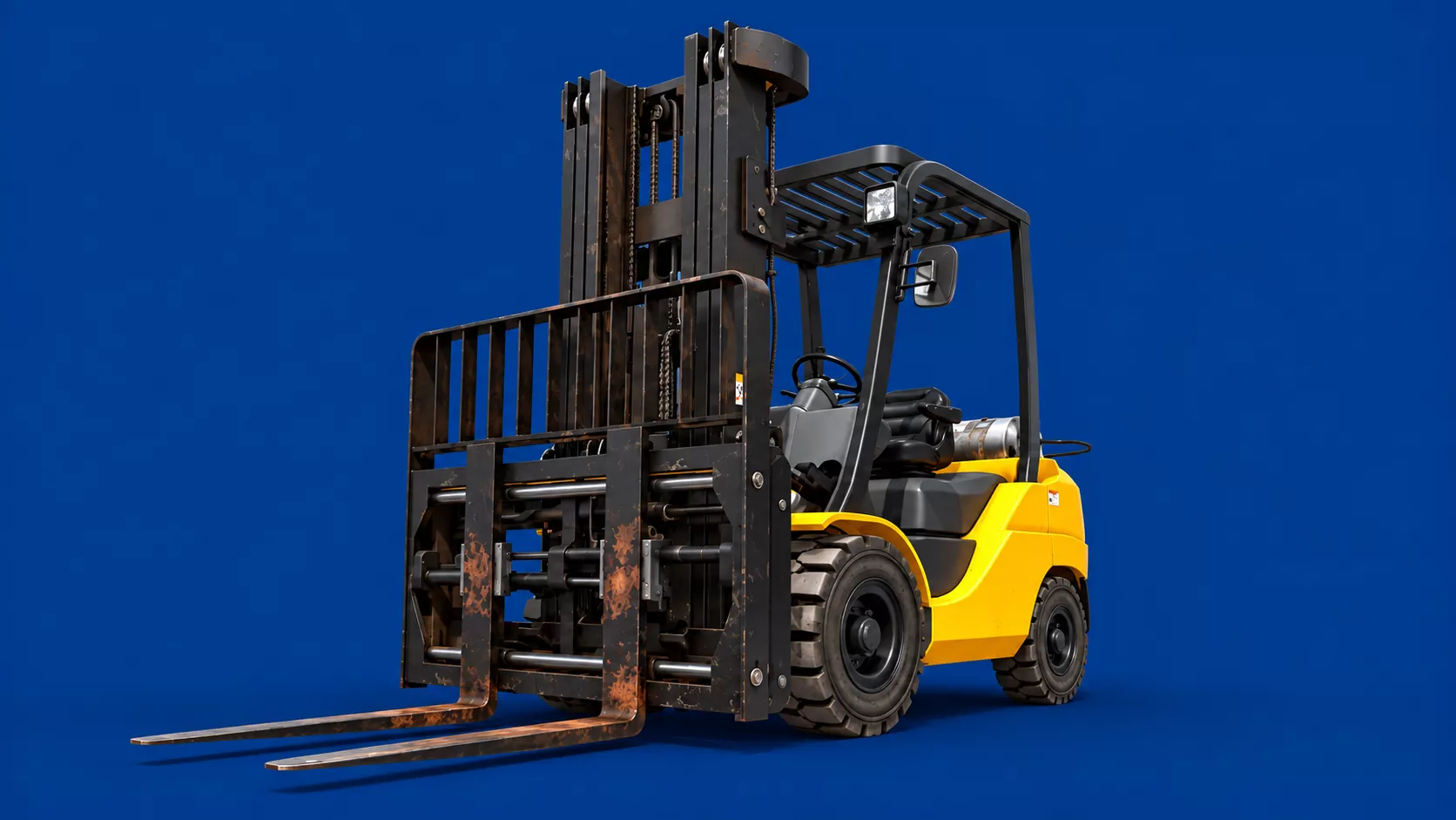 Forklift rigged animated Low-poly 3D model