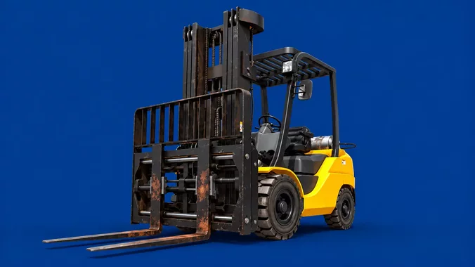 Forklift rigged animated 