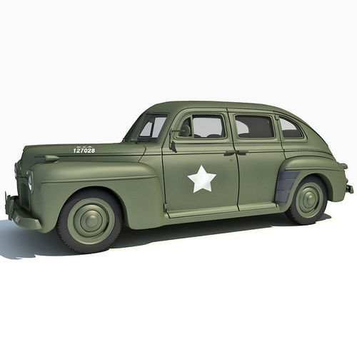 WWII Army Staff Car  3D model