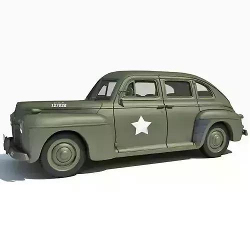 WWII Army Staff Car  3D model