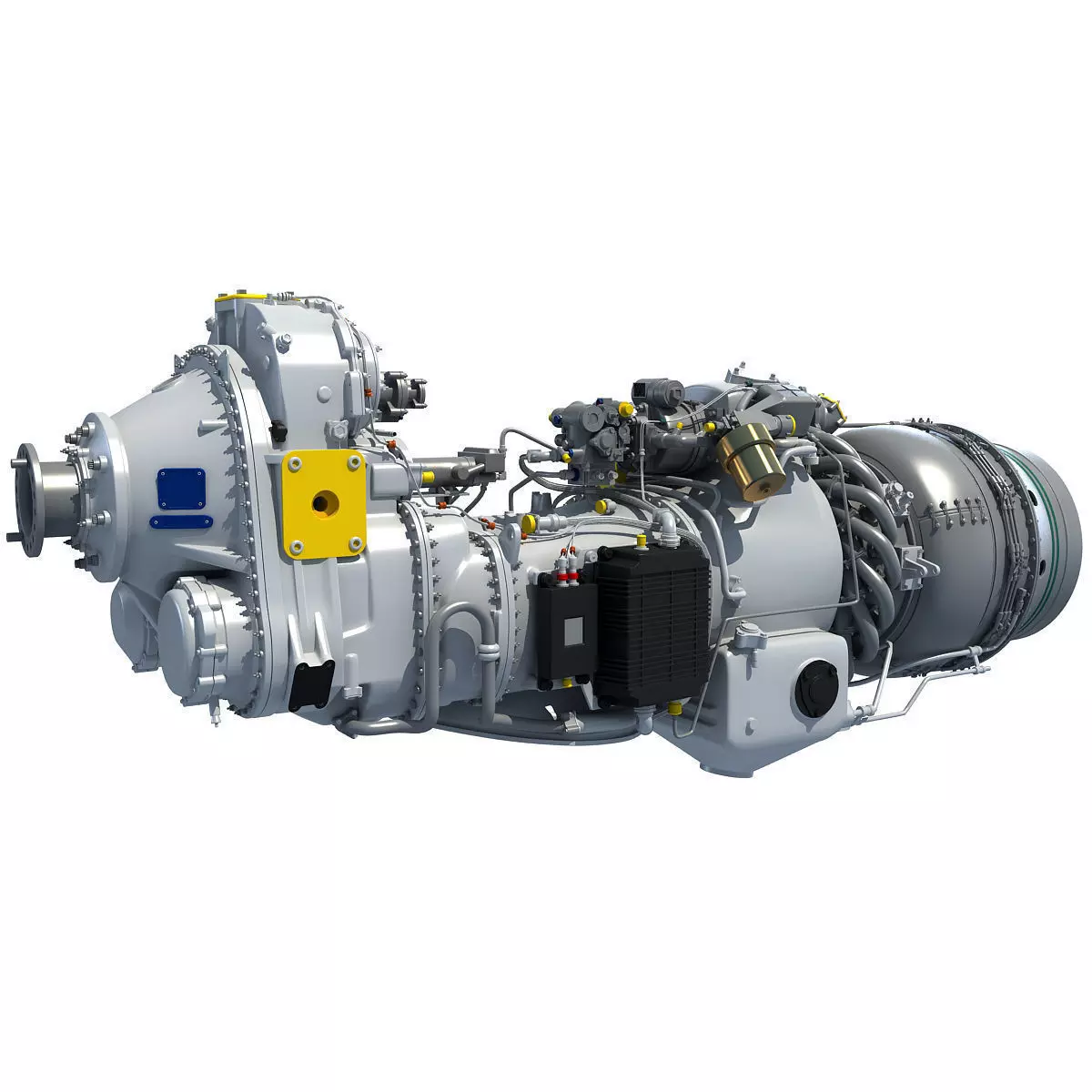 Turboprop Engine Pratt and Whitney Canada PW100 3D model_0
