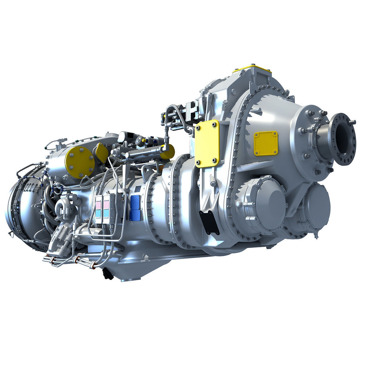 Turboprop Engine Pratt and Whitney Canada PW100 3D model_10
