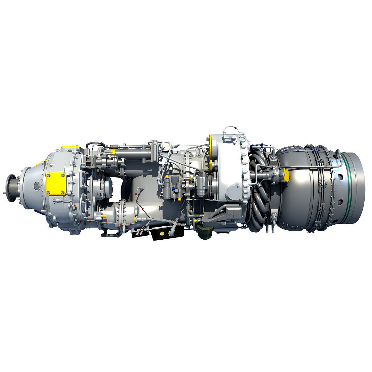 Turboprop Engine Pratt and Whitney Canada PW100 3D model_12