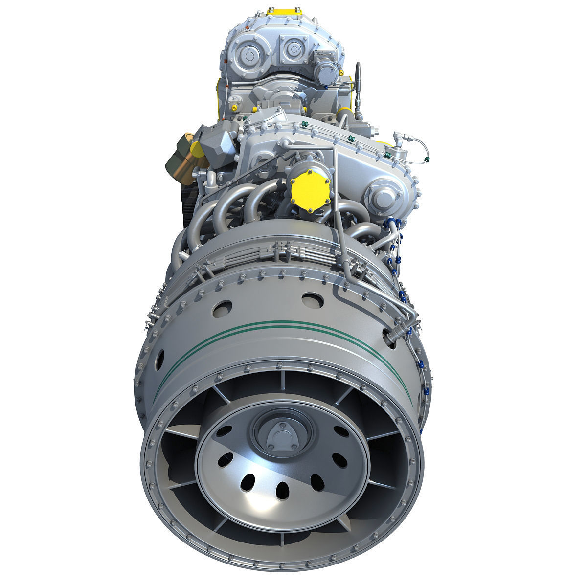 Turboprop Engine Pratt and Whitney Canada PW100 3D model_14