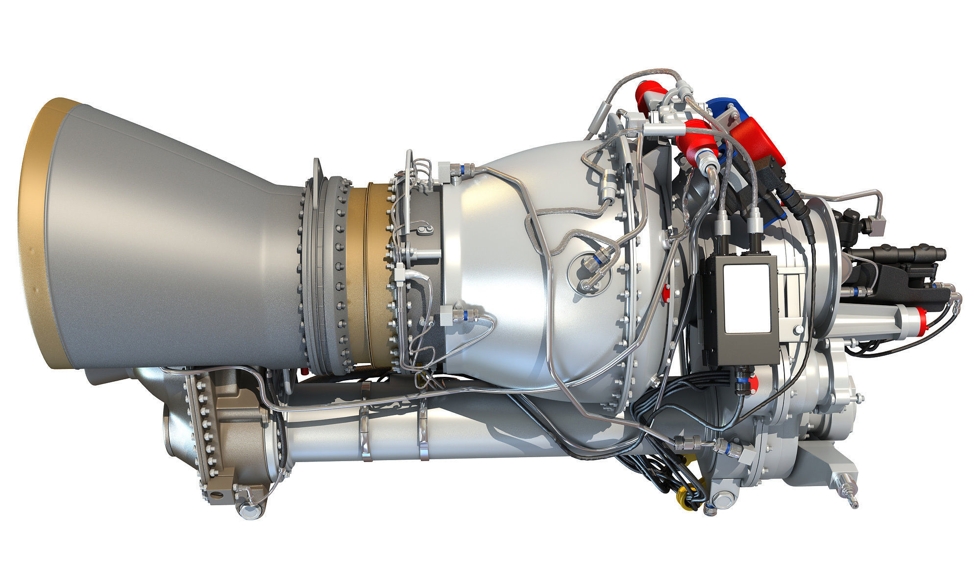 Turbomeca Arriel 2 Turboshaft Helicopter Engine 3D model_11