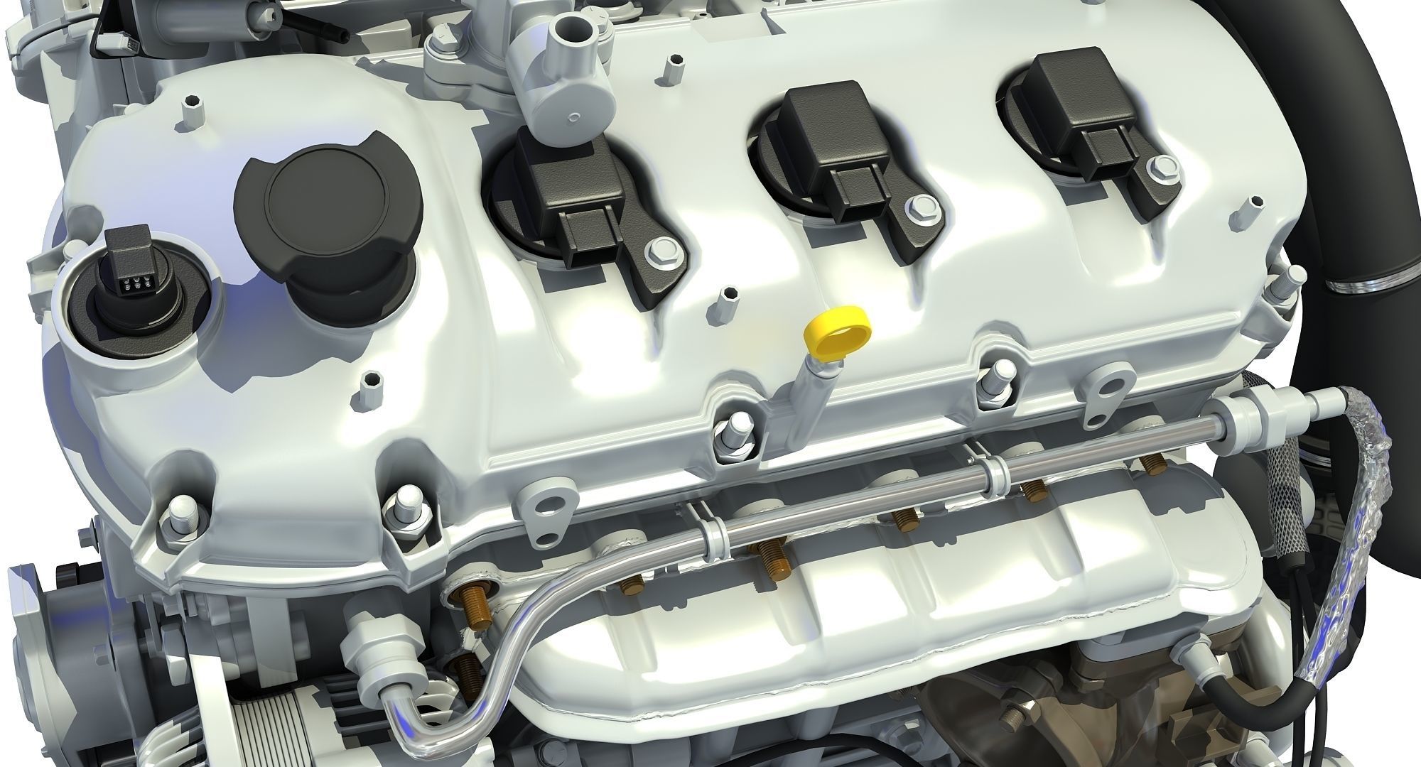 Turbocharged Direct Injection Gasoline Engine 3D model_10