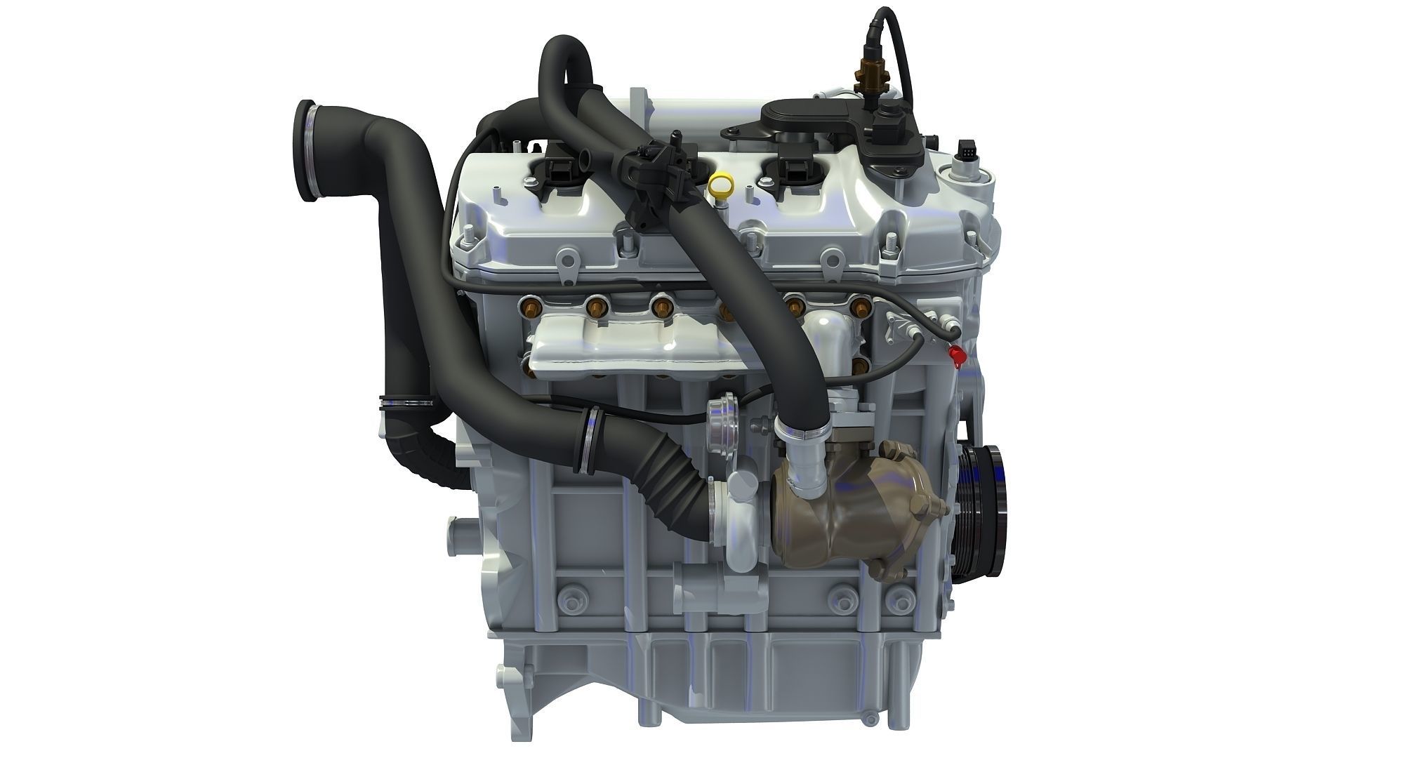 Turbocharged Direct Injection Gasoline Engine 3D model_5