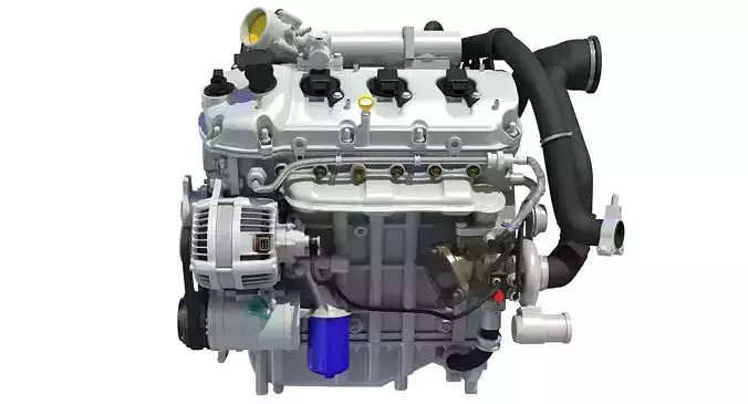 Turbocharged Direct Injection Gasoline Engine 3D model