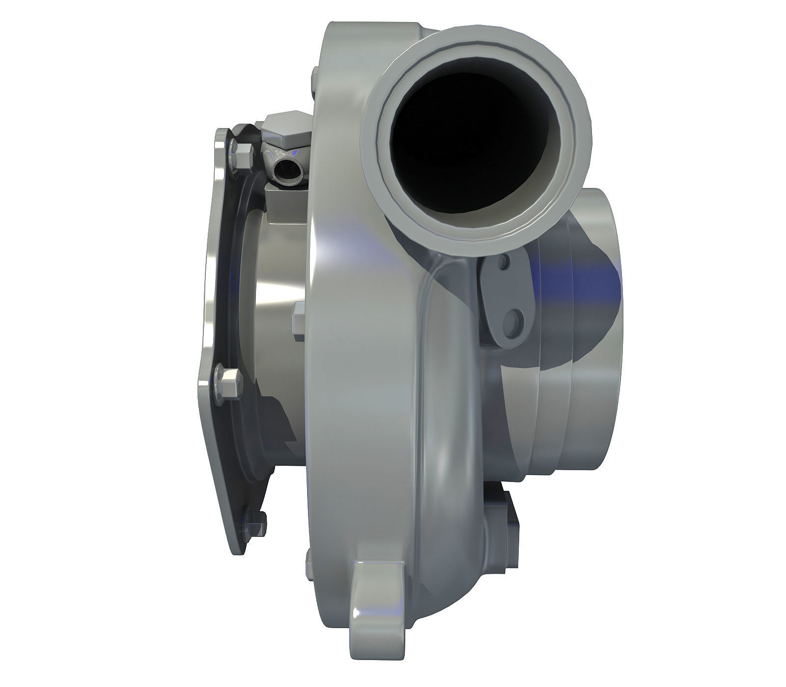 White Turbo Turbocharger 1 3D model_5