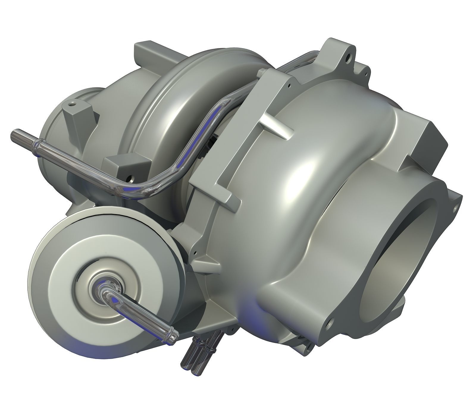 White Turbo Engine 3D model 24 3D model_5