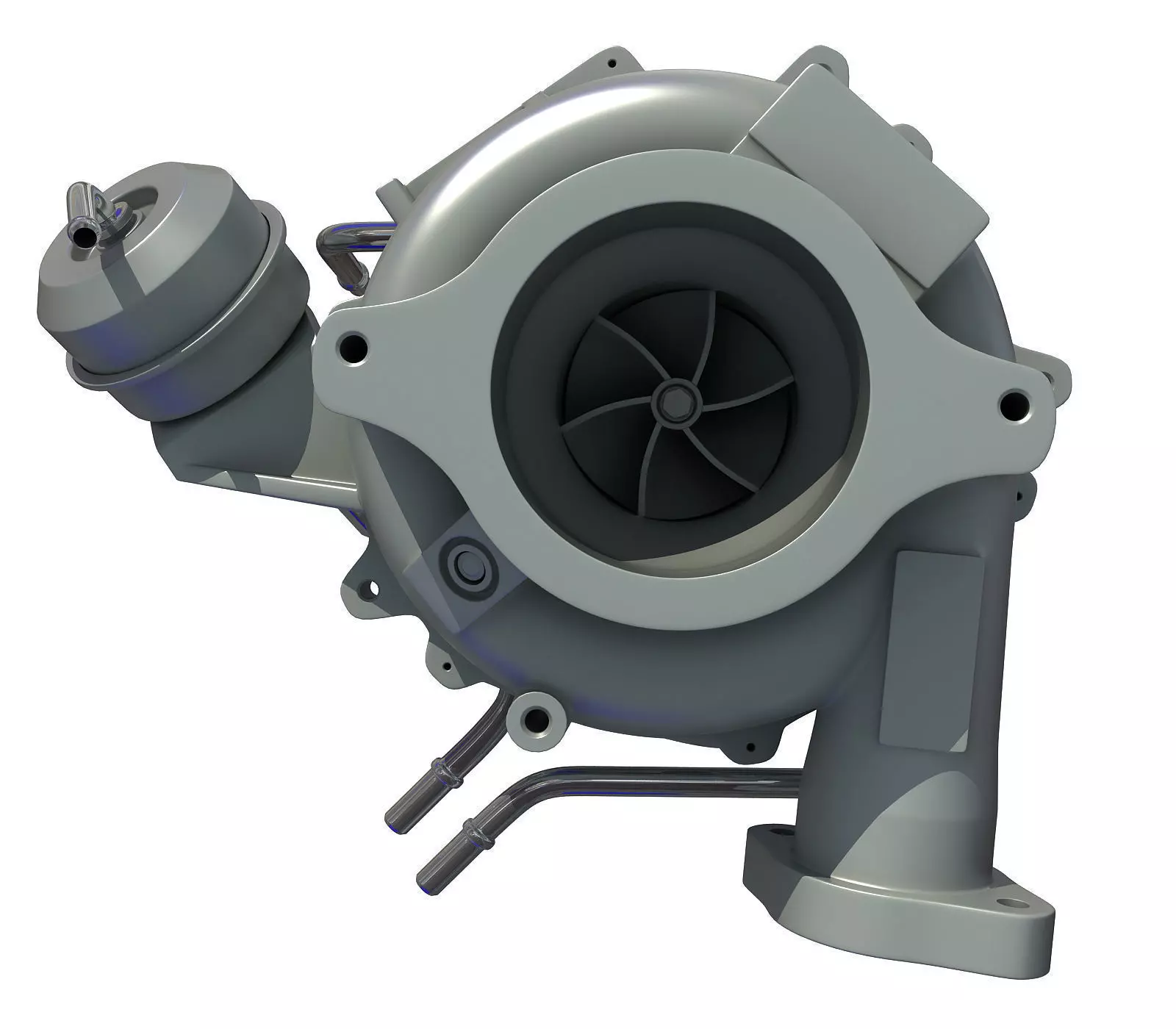 White Turbo Engine 3D model 24 3D model_0