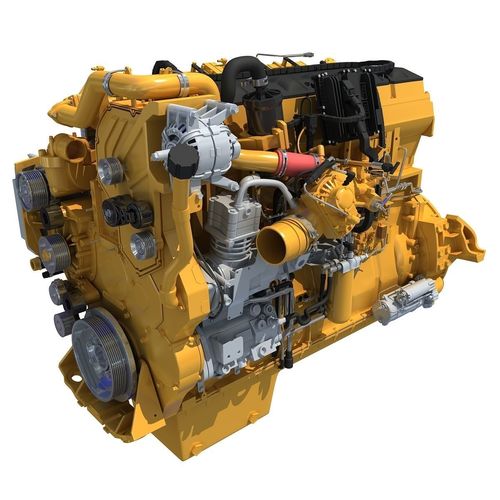 Yellow Truck Engine Cat 3D model