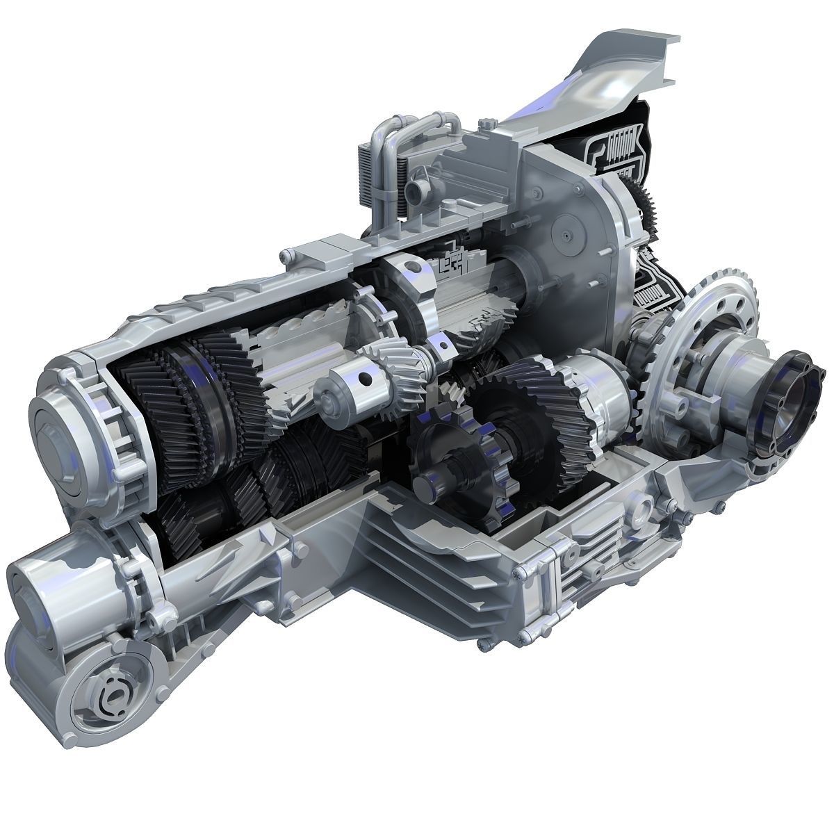 Transmission Cutaway Cayman 981 Boxster 3D model_12