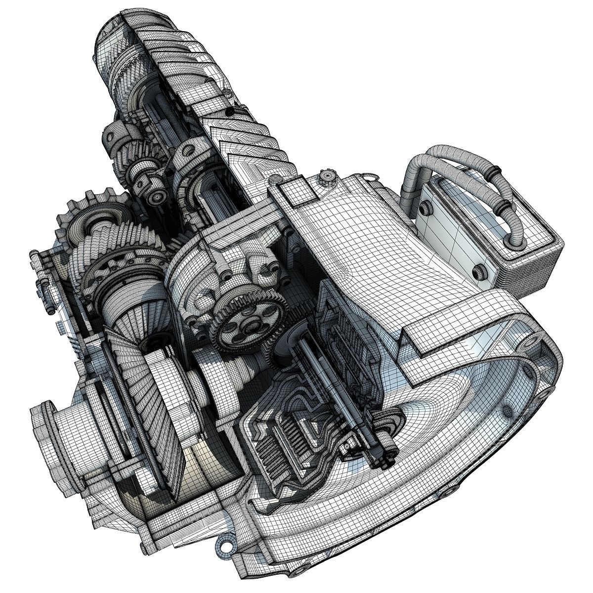 Transmission Cutaway Cayman 981 Boxster 3D model_20