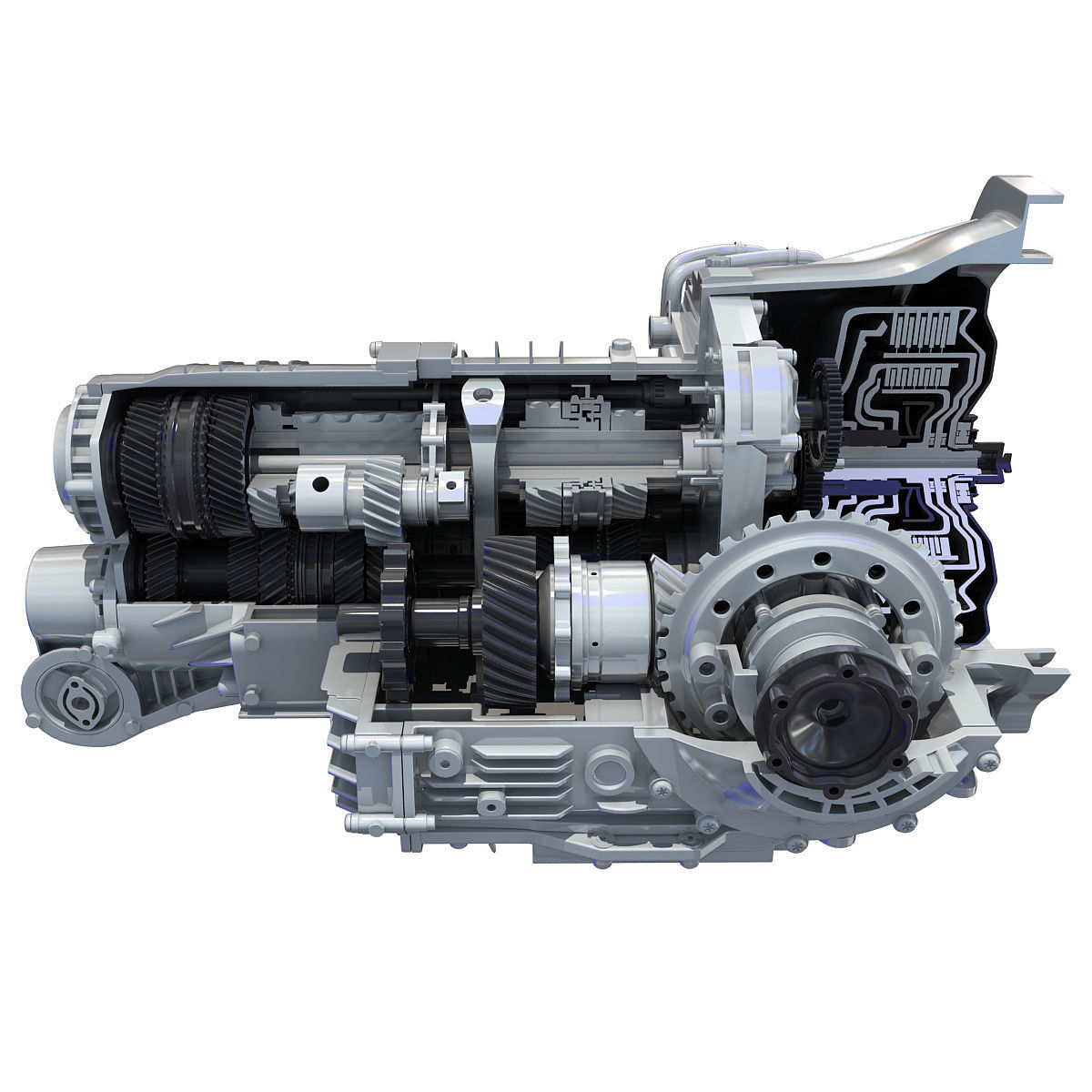 Transmission Cutaway Cayman 981 Boxster 3D model_4