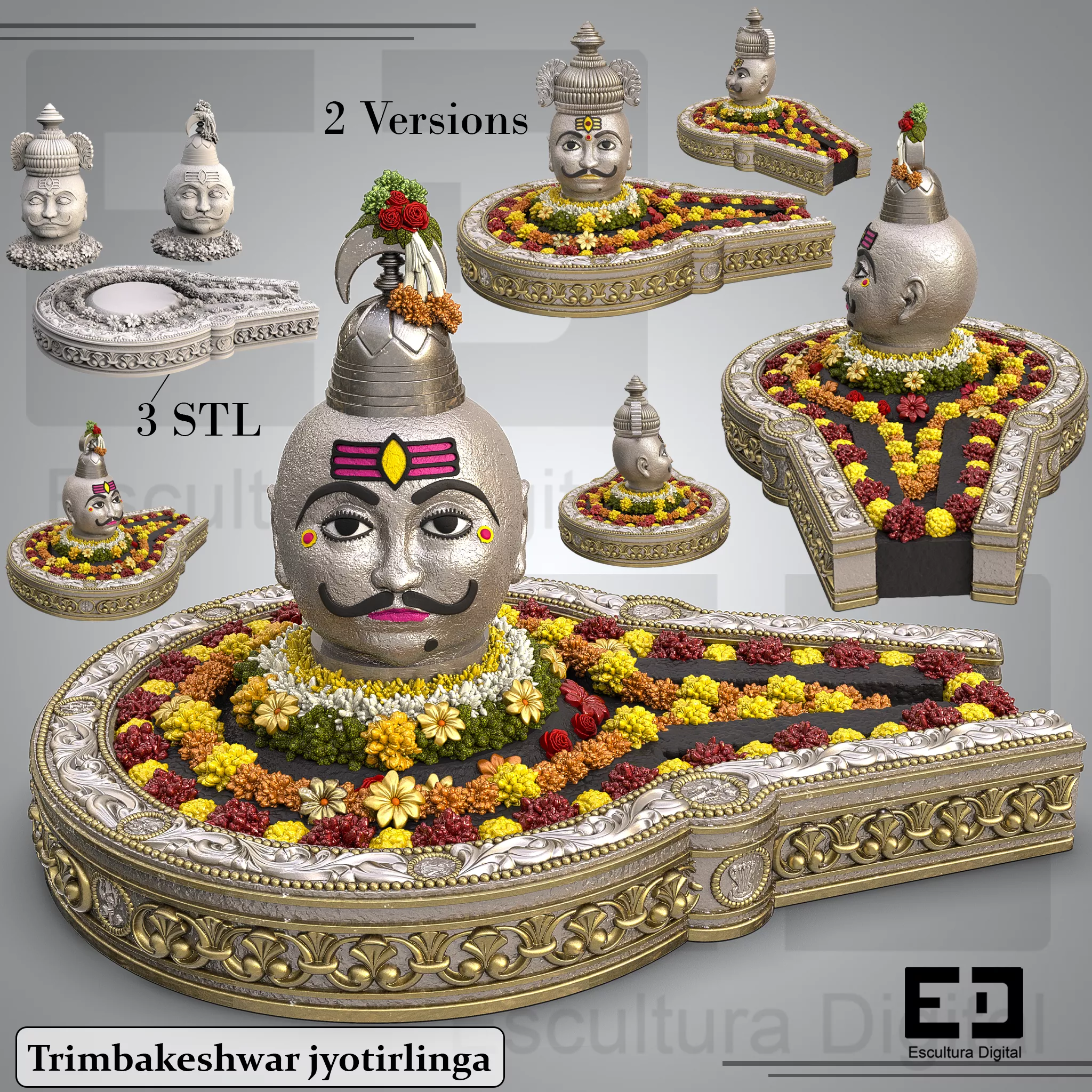 Trimbakeshwar Jyotirlinga 3D print model