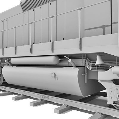 Train Locomotive 033 3D model_9