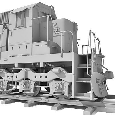 Train Locomotive 033 3D model_7