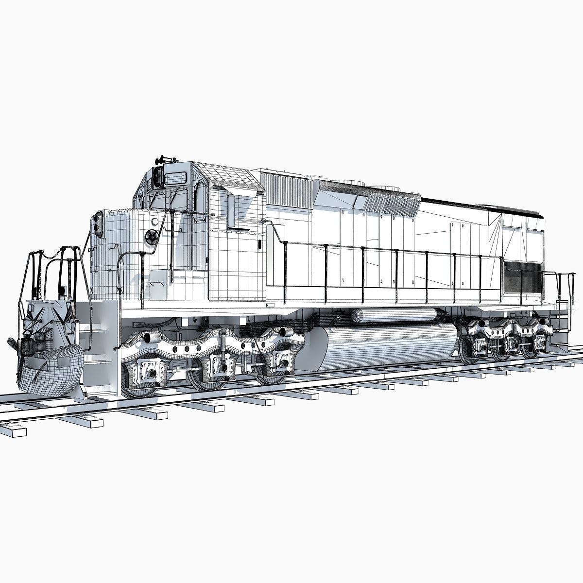Train Locomotive 033 3D model_20