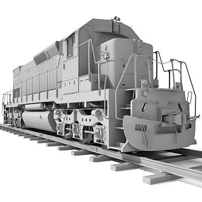 Train Locomotive 033 3D model_2