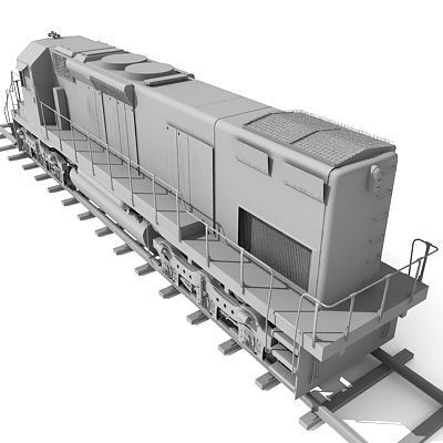 Train Locomotive 033 3D model_5