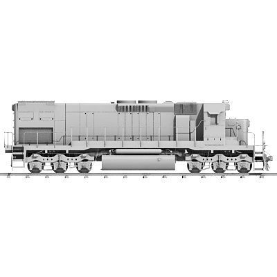 Train Locomotive 033 3D model_4