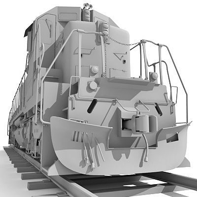 Train Locomotive 033 3D model_6