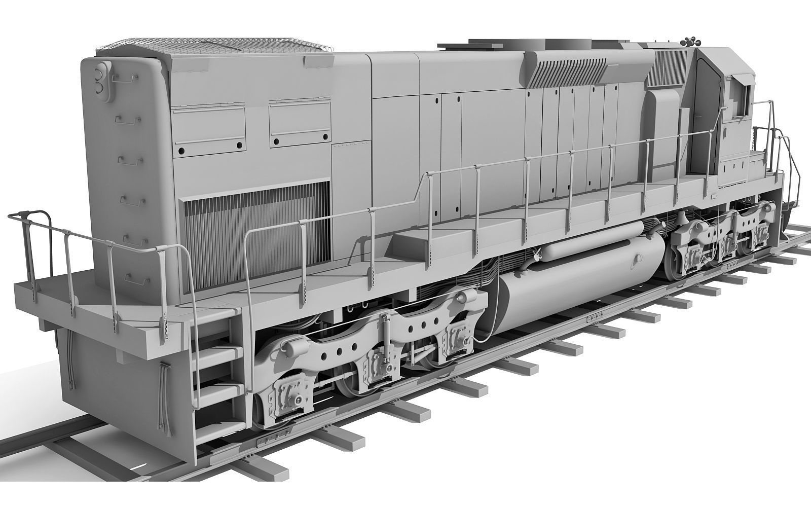 Train Locomotive 033 3D model_1