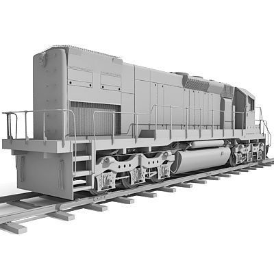 Train Locomotive 033 3D model_3
