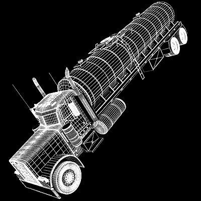 Dark Tanker Truck V21 3D model_22