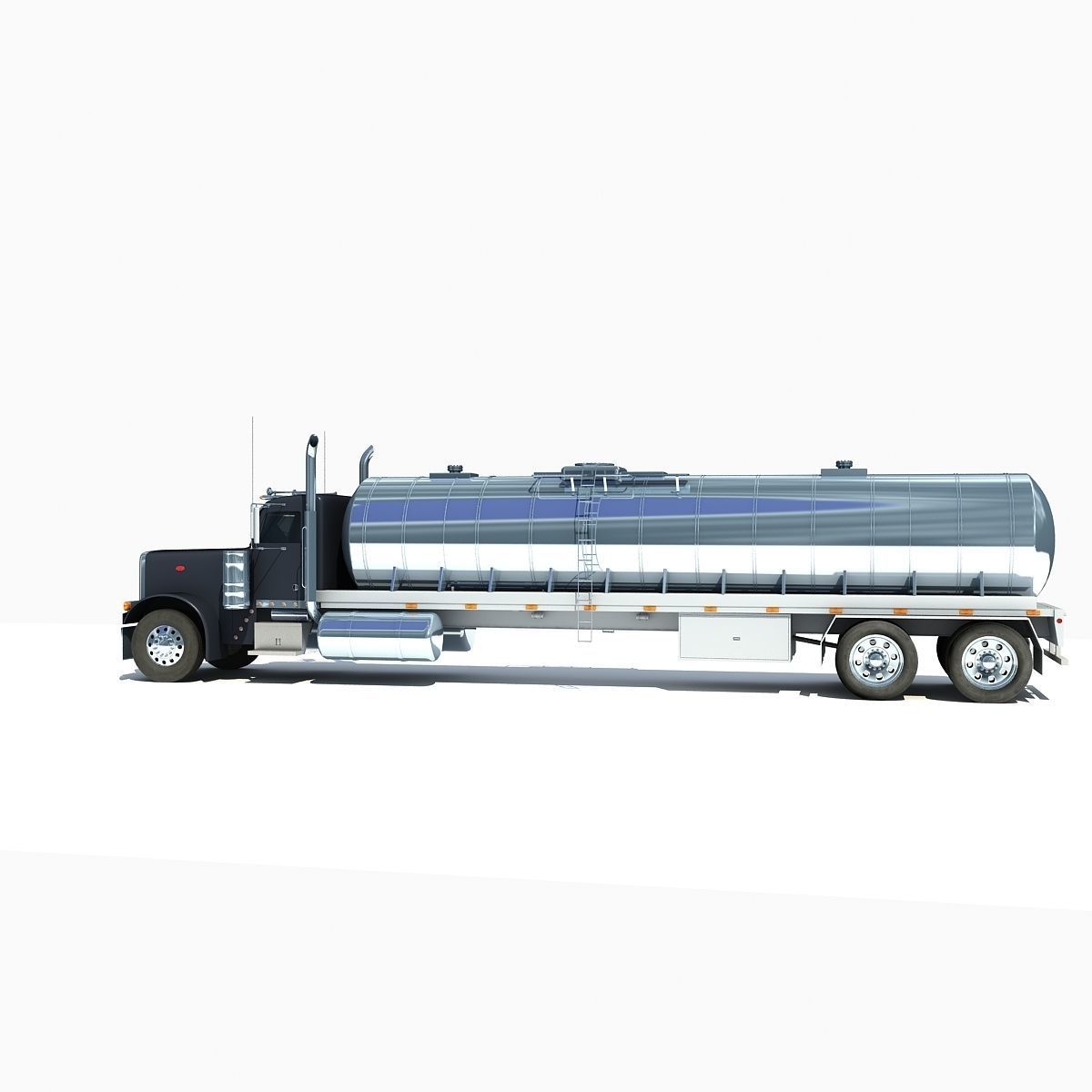 Dark Tanker Truck V21 3D model_3
