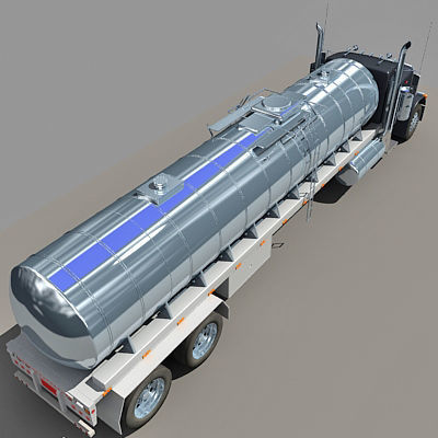 Dark Tanker Truck V21 3D model_7