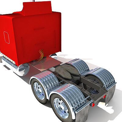 Red Tanker Truck 29 3D model_7