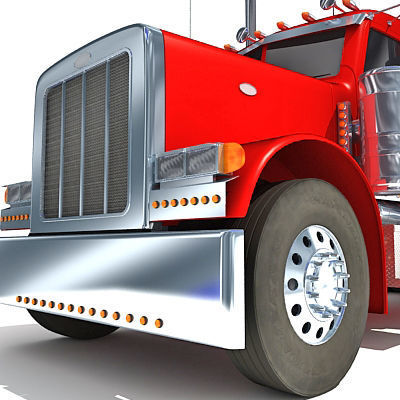 Red Tanker Truck 29 3D model_11