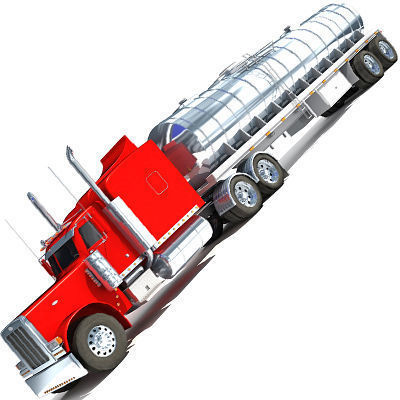 Red Tanker Truck 29 3D model
