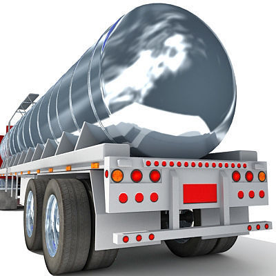 Red Tanker Truck 29 3D model_10