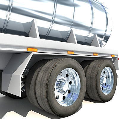 Red Tanker Truck 29 3D model_14